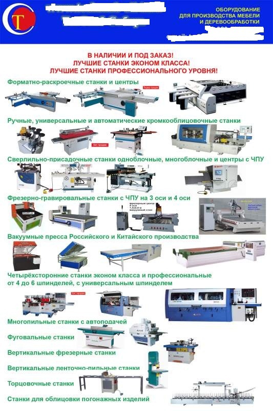 Деревообрабатывающее оборудование