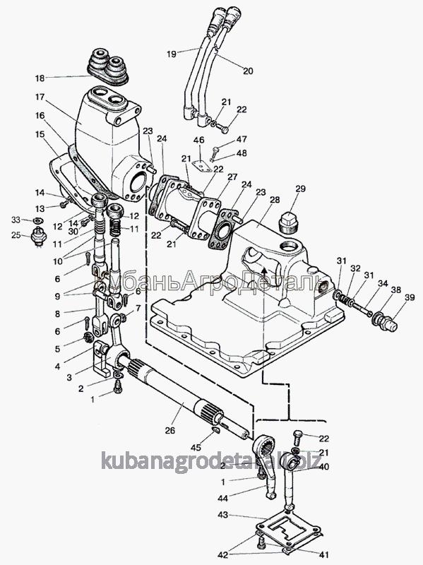 Запчасти для сельхозтехники МТЗ-1021.3 Механизм 2-х рычажного управления КП (КП 1021-1700010-05)