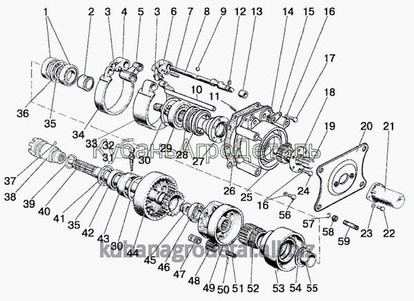 Запчасти для сельхозтехники МТЗ-1021.3 Вал отбора мощности задний