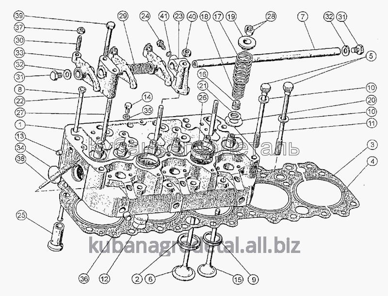 Запчасти для сельхозтехники МТЗ-1222/1523 Головка цилиндров. Клапаны и толкатели клапанов
