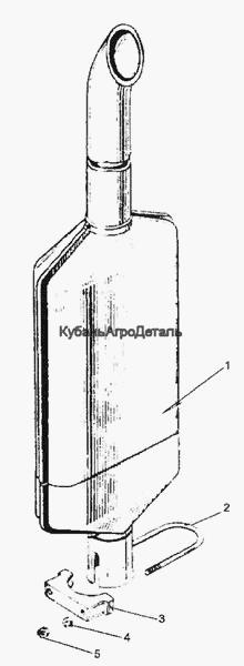Запчасти для сельхозтехники МТЗ-80 (2009) Глушитель