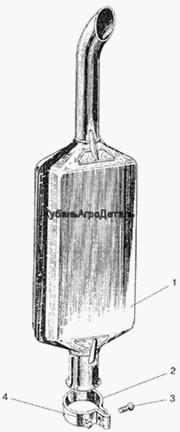 Запчасти для сельхозтехники МТЗ-923 Глушитель