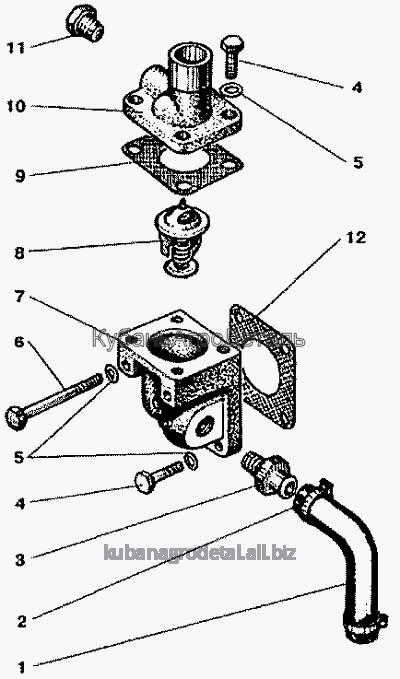Запчасти для сельхозтехники МТЗ-900 Термостат системы охлаждения