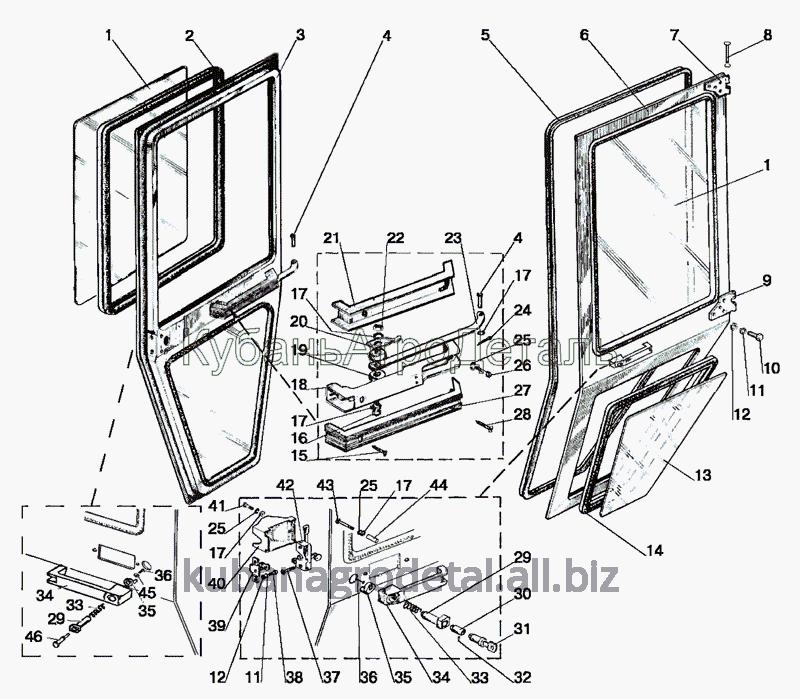 Запчасти для сельхозтехники МТЗ-920.4/952.4 Двери кабины