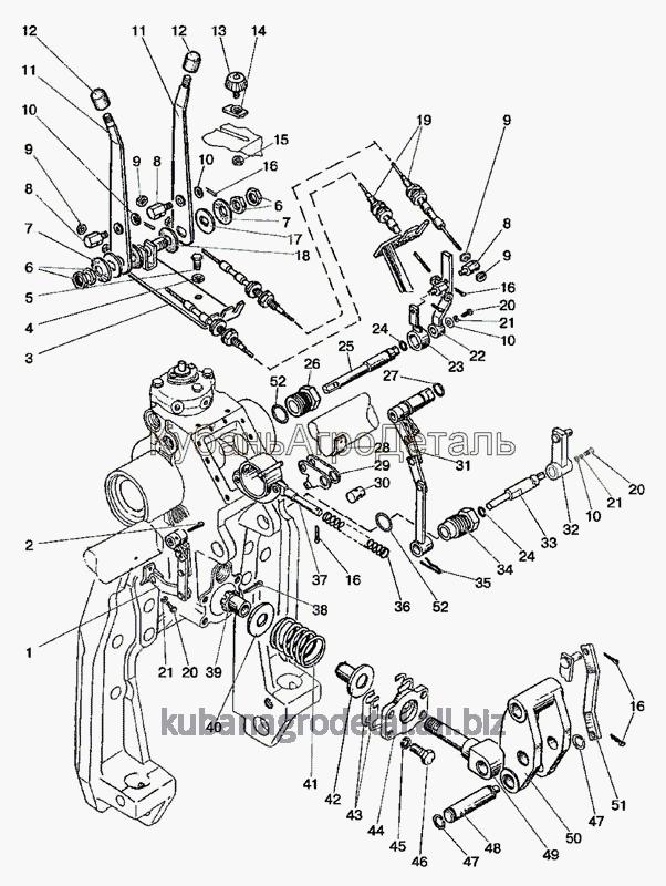 Запчасти для сельхозтехники МТЗ-920.4/952.4 Управление гидроподъемником
