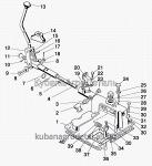 Запчасти для сельхозтехники МТЗ-1021.3 Механизм правого однорычажного управления КП (КП 74-1700010-05)