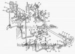 Запчасти для сельхозтехники МТЗ-1222/1523 Управление тормозами (вариант с "сухими" тормозами)