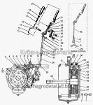 Запчасти для сельхозтехники МТЗ-920.4/952.4 Тормоз стояночно-запасной. Управление стояночно-запасным тормозом (для «мокрых» тормозов)