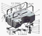 Запчасти для сельхозтехники МТЗ-1021.3 Бак топливный