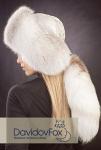 Женская шапка Малахай полярная лиса