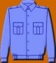 Рубашка с длинным рукавом серо-голубая. Рубашка с коротким рукавом серо-голубая.
