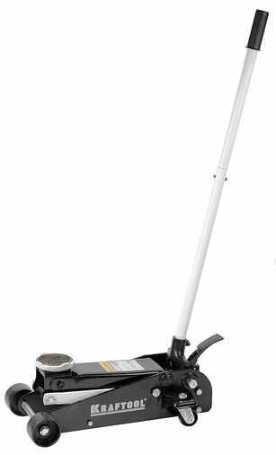 Домкрат KRAFTOOL INDUSTRIE QUALITAT гидравлический, подкатной с педалью, 3т, 140-483мм. Артикул: 43453-3