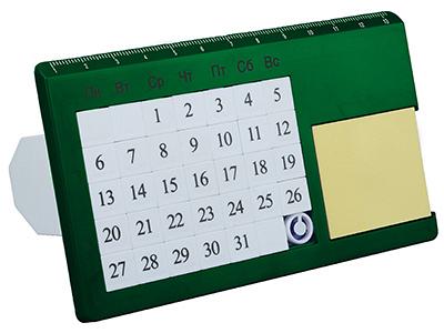 «Вечный» настольный календарь с линейкой и бумажным блоком