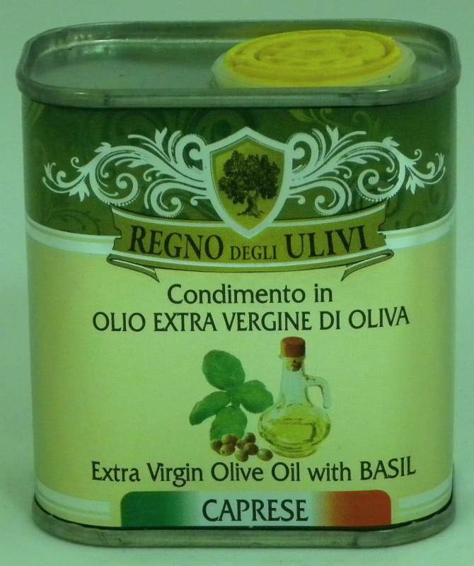 Масло оливковое экстра вирджин с базиликом, 150мл, жесть