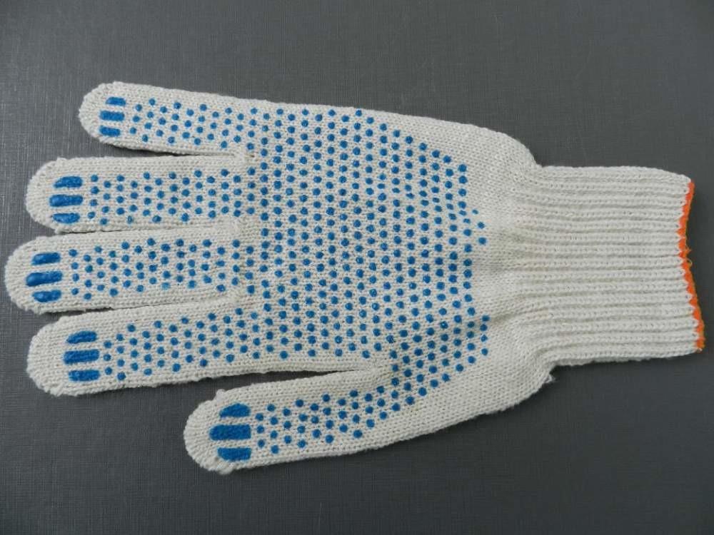 Рабочие перчатки 7,5 класс 5 нитка с ПВХ