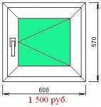 Одностворчатое окно пвх
