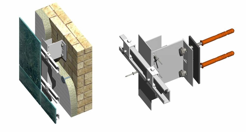 Система скрытого монтажа. Крепеж для керамогранита ДИАТ скрытый. Подсистема для вентилируемого фасада halfen. Фасадная система MLV-V-20 разрез. Система навесного вентилируемого фасада MAVENT.