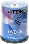 DVD-R диск TDK 4,7Gb 16x 100шт CakeBox