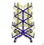 Стойка стеллаж для хранения кабеля в мотках (12 катушек) АМ.12