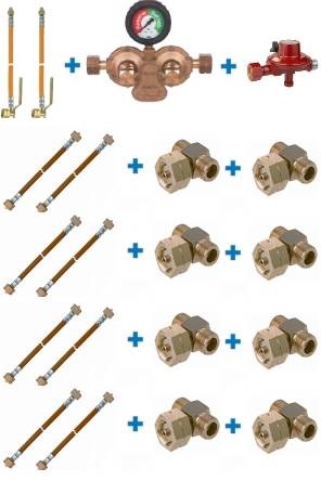 Комплект GOK на 10 баллонов с автоматическим клапаном Базовый