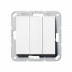 Выключатель Gira коллекция E22, G283003, трехклавишный, белый