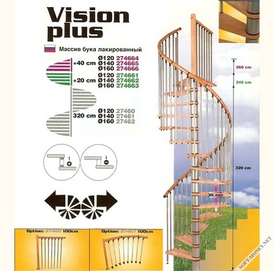 Винтовая лестница Minka Vision plus