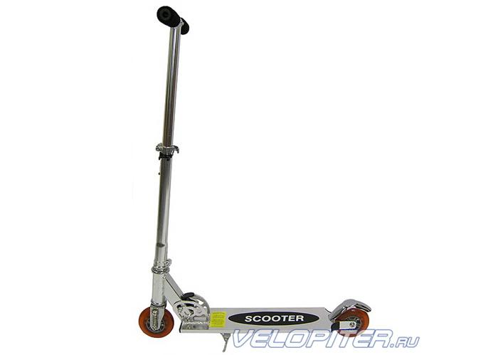 Самокат Scooter X 8206 серебристый