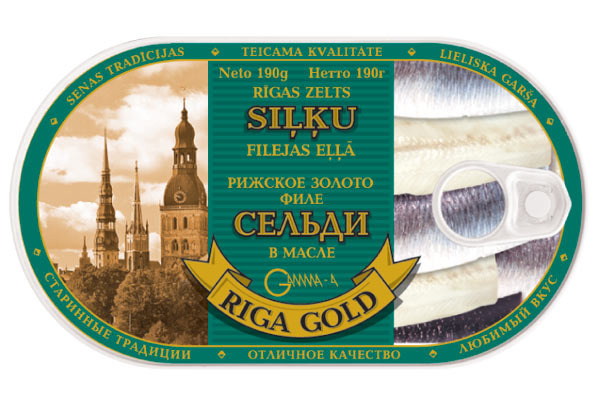 Филе сельди в масле ТМ «Рижское Золото» в Украине, Купить, Цена, Фото