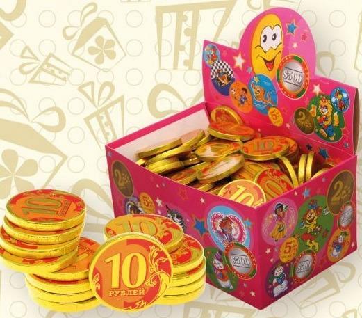 Шоколадная монета 10 рублей