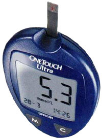 Прибор для измерения уровня глюкозы (сахара) в крови OneTouch Ultra (Уан Тач Ультра