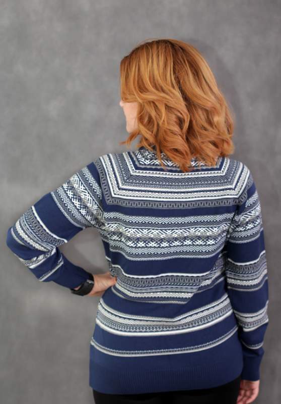 Женский пуловер с орнаментом, GVD 01