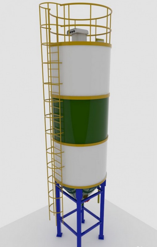 Цельносварной силос цемента СЦ32