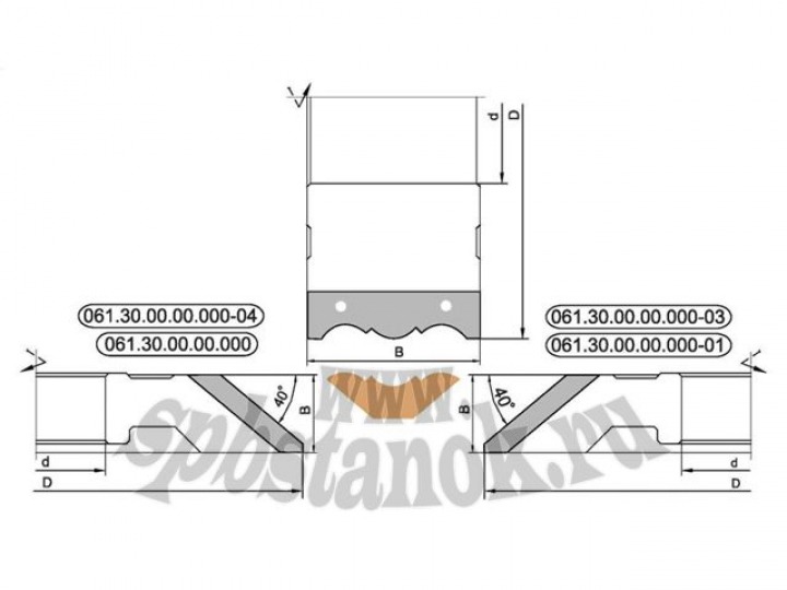 Фрезы комплект для производства боковых поверхностей плинтуса Механик 061.30 напайка твердый сплав.