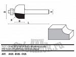 Фрезы концевые мебельные Klein A/C 125 профильные для обработки кромки
