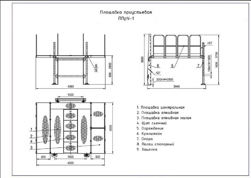 Площадки приустьевые 3х4м