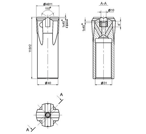 Буровая коронка БКР 45