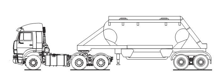 Автопоезд-цементовоз ТЦ-21