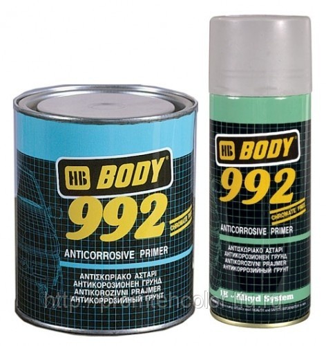 Аэрозольный грунт Body 992 1К Серый, черный.