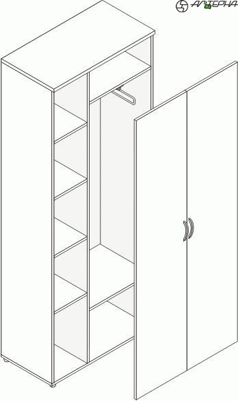 Шкаф  для одежды Шо-8р