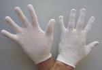 Перчатки нейлоновые, 13кл., ручной оверлок (белый цвет), ЛЮКС, размер универсальный. (Упаковка 300 пар)