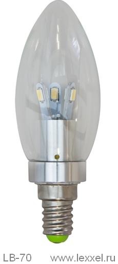 Светодиодная лампа LB-70 3.5W E14, свеча