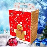 Новогодняя упаковка для сладких подарков (картон) Имбирный человек