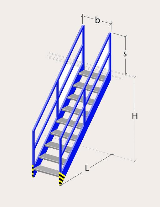 Лестницы из металла для склада