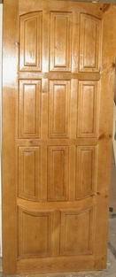 Дверь деревянная филенчатая глухая из массива сосны ДФГ тонированная нитролаком
