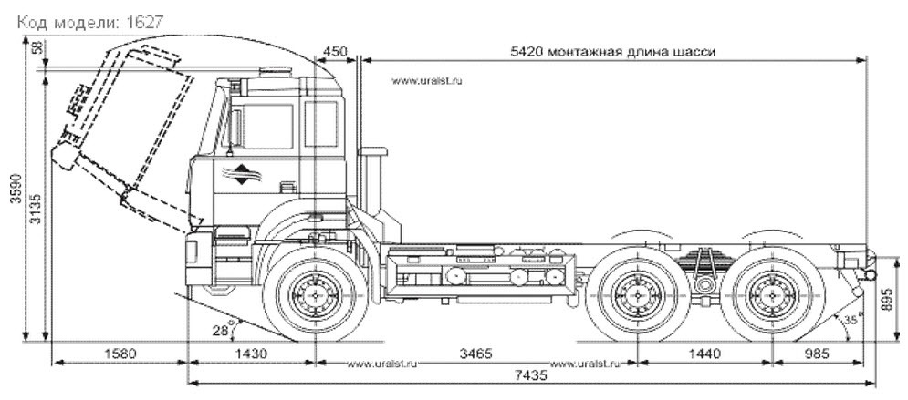 Шасси Урал 63685-1110-01