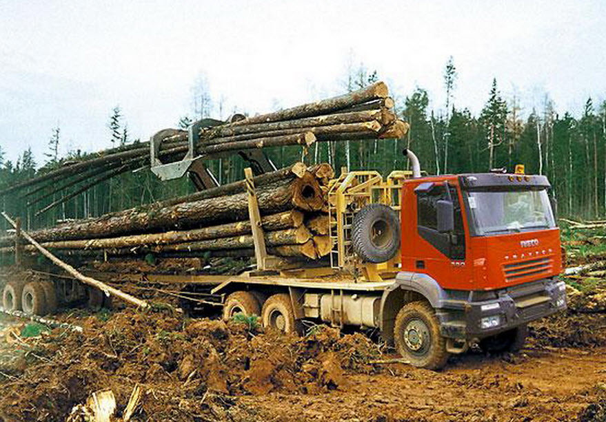 Лесовозный автопоезд IVECO-AMT-633930