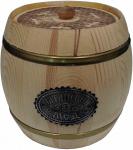 "Продукт класса “Премиум” - ""Алтайский гостинец"" - мёд фасованный в сувенирные деревянные бочата, залитые натуральным воском."