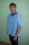 Т-рубашка, смс 50 гр, 90 см,  белые, голубые 34706