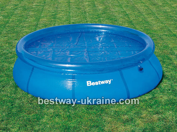 Теплосберегающее покрытие на бассейн  (соларная пленка) 58060 для надувных бассейнов Bestway (Бествей) диаметром 2,44м