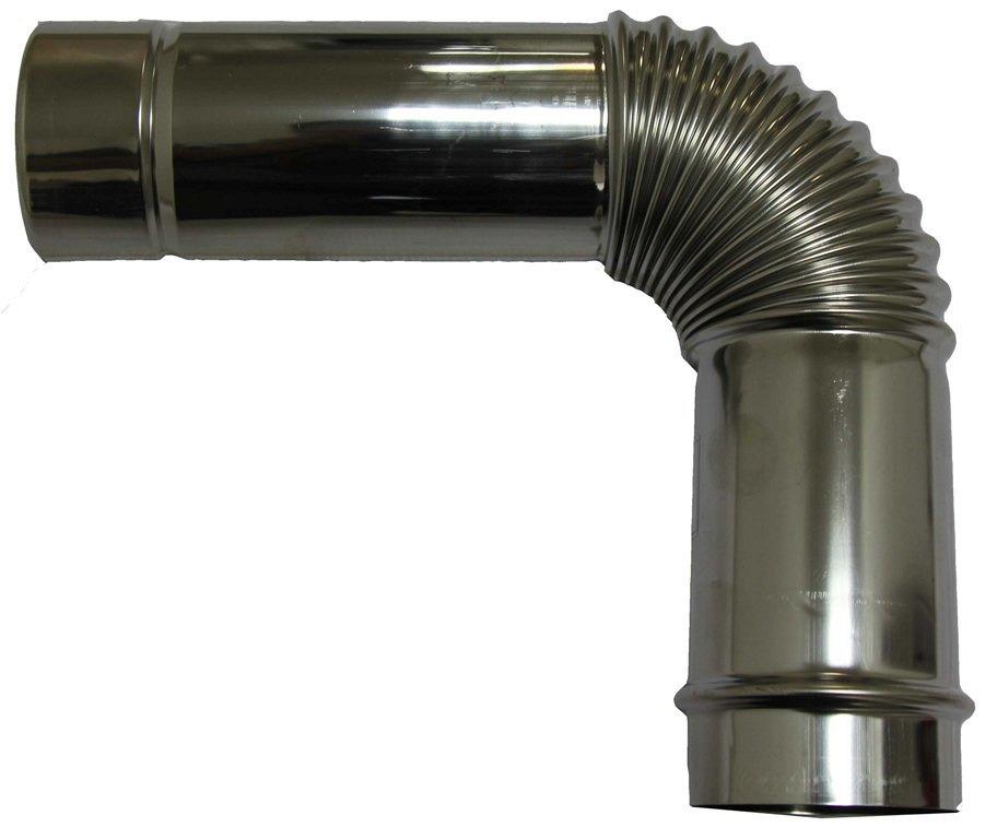 L-образный уголок трубы дымоходной Rinnai D=75 мм